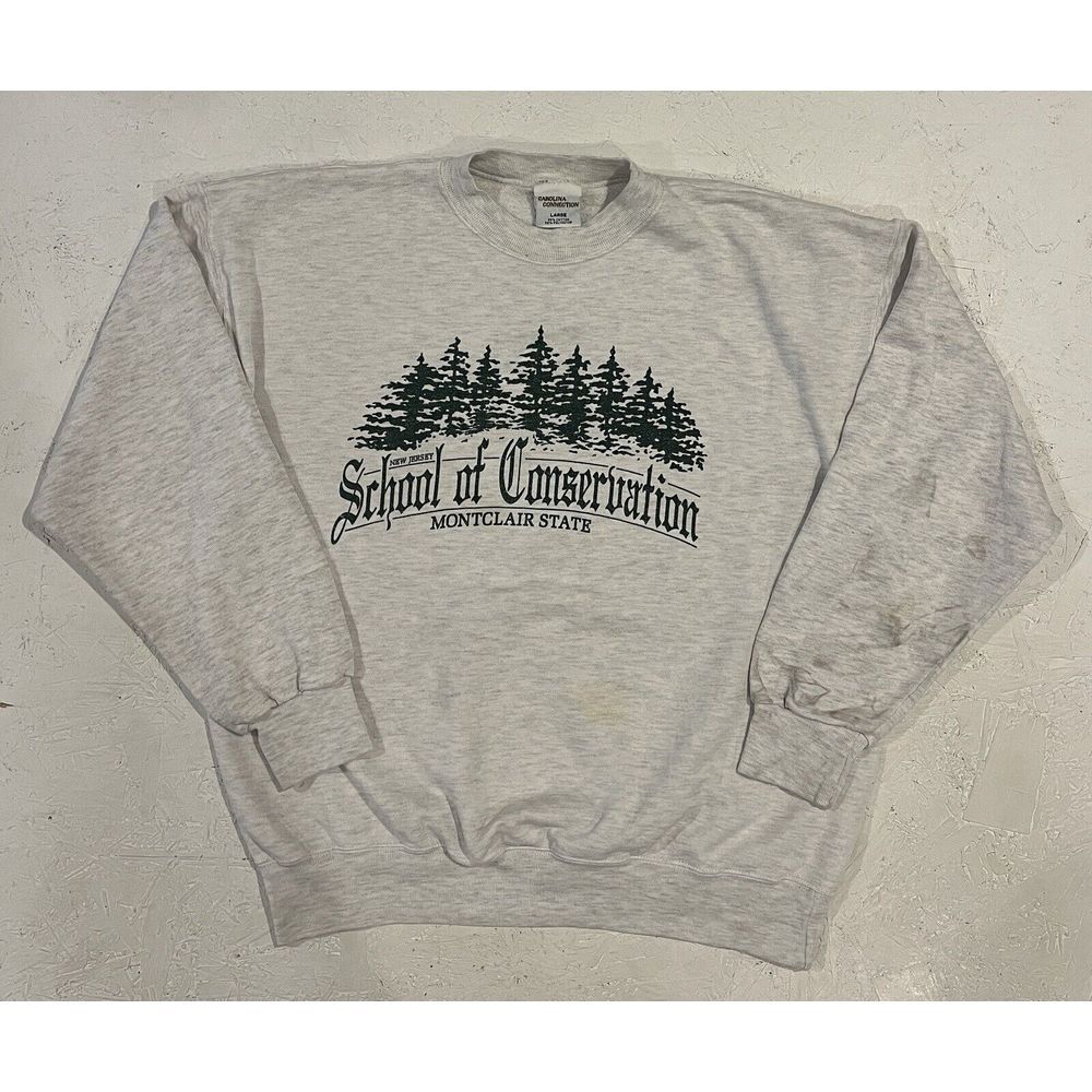 Vintage Montclair State‎ School Of Conservation Crewneck Sweatshirt Mens L Rare